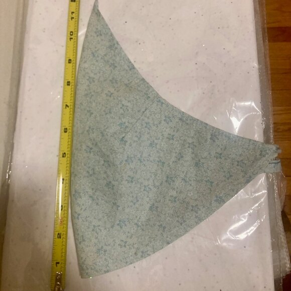 Kerchief Headscarf Blue Flowers Cottagecore Boho Festival - Picture 7 of 9